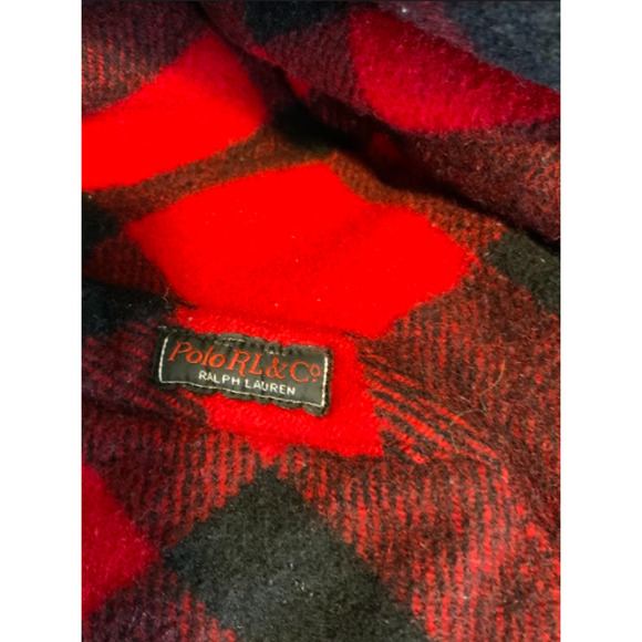 Polo Ralph Lauren Vintage Puffer Vest Unisex L Full Zip Mock Reversible Flannel - Picture 9 of 10